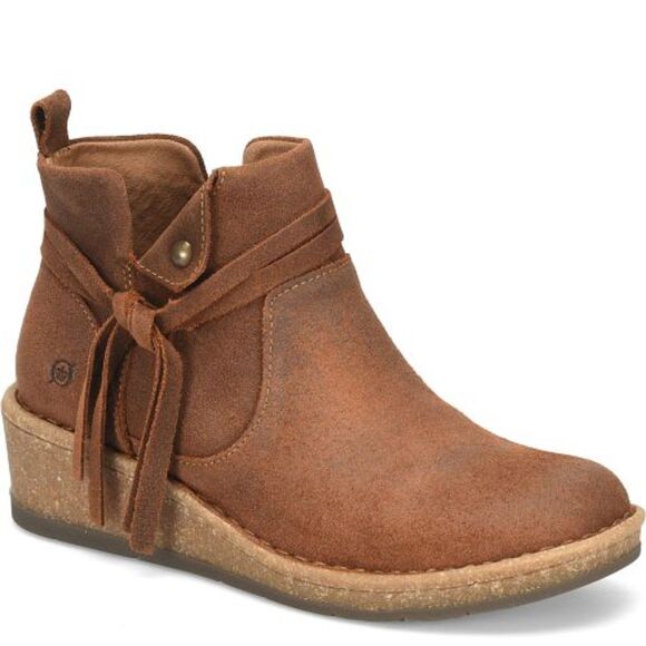 Born Vaughn Ginger Brown Distressed Suede Leather Boots Women's 8.5 NIB - Picture 13 of 13